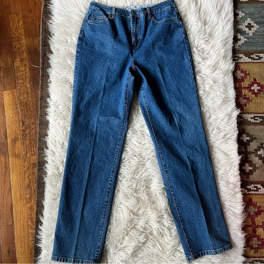 Vintage Appleseed’s High Rise Straight Leg Jeans Medium Wash Blue 12MT
